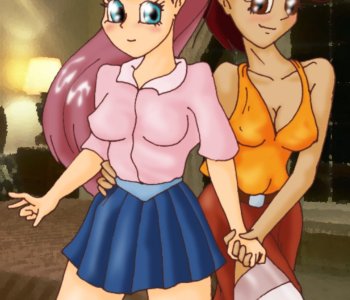 Hentai style babies in lesbi action Porn Comics